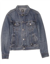 KILLER LOOP Mens Denim Jacket UK 36 Small Blue Cotton CQ03