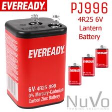 EVEREADY TORCH LANTERN BATTERY 6 VOLT 6V PJ996 4R25R 908 996 430 BATTERIES