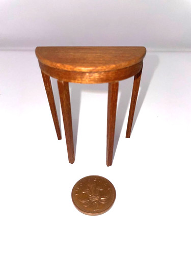 Dolls house half moon table - dolls,