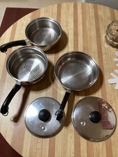 Saladmaster T304s 3 Pans -  (2) 8inch Pans ( 1) 9 Inch Skillet Frying Pan