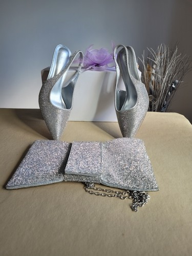 Quiz silver sling - back, shoes