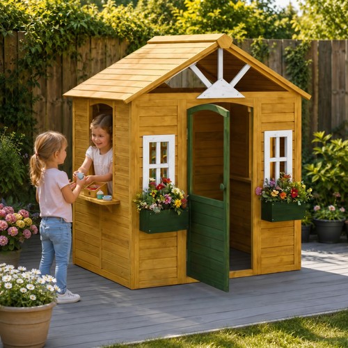 Outdoor kids playhouse wooden - kids, playhouse,