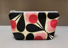 HANDMADE MAKE UP BAG CASE MADE WITH ORLA KIELY SYCAMORE SEED FABRIC