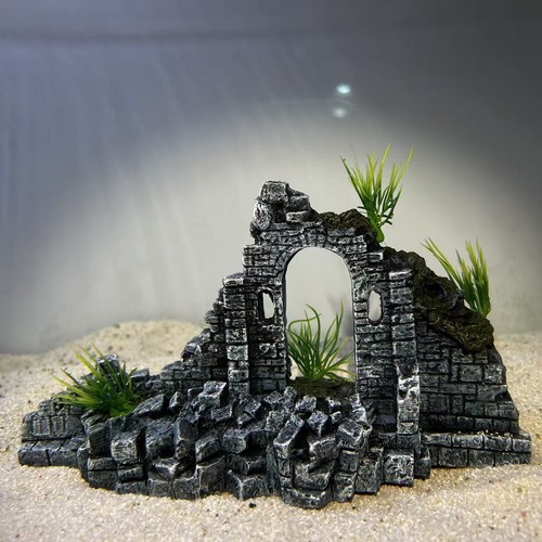 Rock aquarium ornament broken - rock,