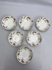Set Of 6 Minton Ancestral Bone China Gold Rim 13.5cm Desert Bowls S-376