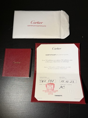 Cartier trinity paperwork - paperwork, ring