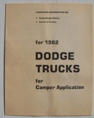 1982 dodge trucks campers - 1982,