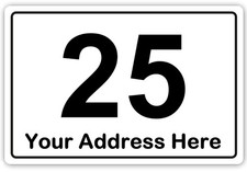 4 x Custom Wheelie Bin Stickers Large Numbers and Letters Personalised Stick On