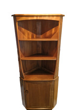 Vintage Ercol Windsor Solid Elm Corner Cabinet Mid Century 