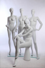 Abstract Female Mannequins White Matte Skin Tone ET Hairstyle Shaped New
