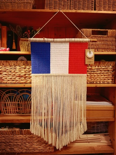 France french flag macrame - france,