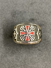 Templar Cross Silver Ring