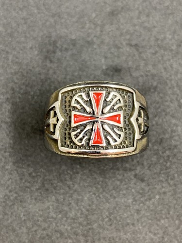 Templar cross silver ring - templar,