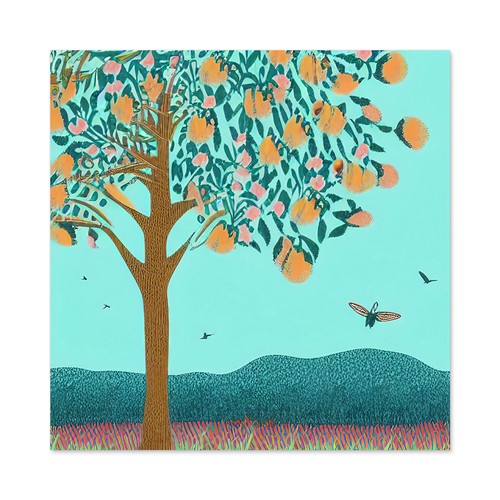 Apricot tree hillside - tree,