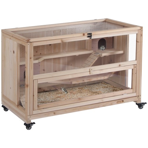 Pawhut wooden hamster cage - pawhut,
