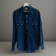 The Real McCoys Mens Denim Western Shirt Size 15.5  RRP £250