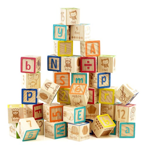 Wooden abc 123 - wooden,