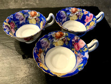 Set of Three Antique Royal Doulton Tea Cups