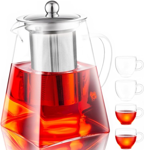 Glass teapot with infuser - glass,