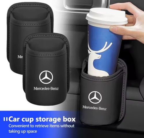 2pc leather car cup - leather,