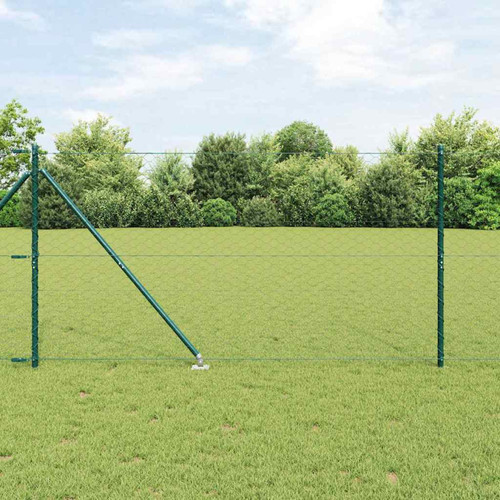 Steel mesh fence roll green - roll, 25