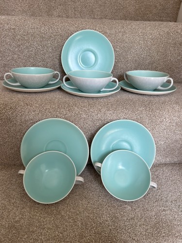 Poole pottery soup - poole, cups