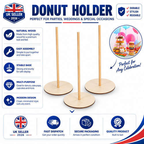 Wooden donut stand display - donut,