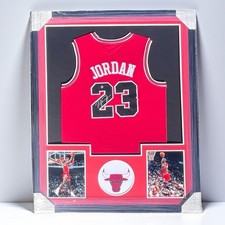 Michael Jordan Signed Chicago Bulls Framed Jersey #23 Autograph Auto Holo COA