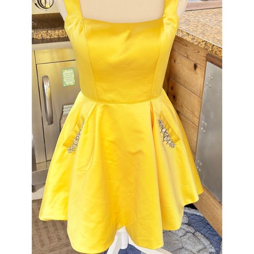 Sherri hill yellow - hill, satin
