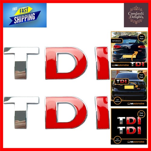 Twin pack chrome tdi badges - pack,