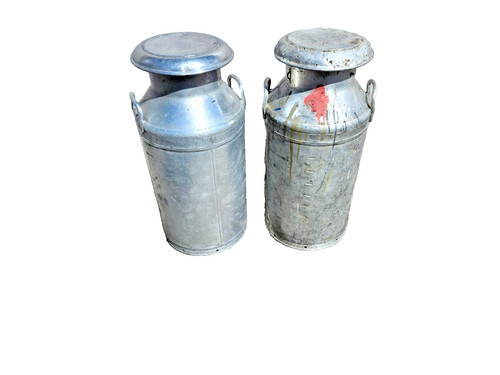 Antique rustic aluminium milk - antique,