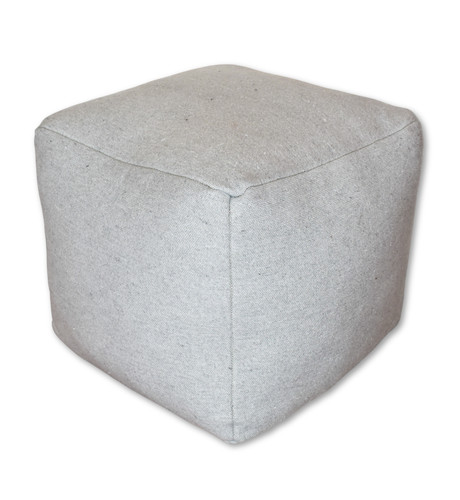 Handwoven square fabric - square, pouf