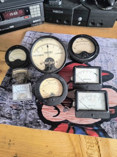 Joblot vintage ammeter and - vintage,