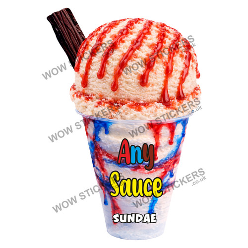 Ice cream van sticker - cream,