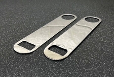 BOTTLE OPENER BAR BLADE 7" POLISHED STAINLESS STEEL FLAIR BARTENDER SPEED Pk 2