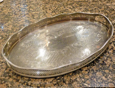 Silver plate tray on copper