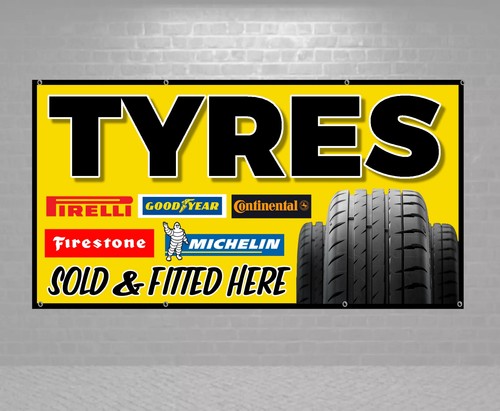 Tyres sign banner outdoor - tyres,