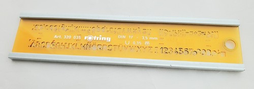 Rotring letter stencil - rotring,