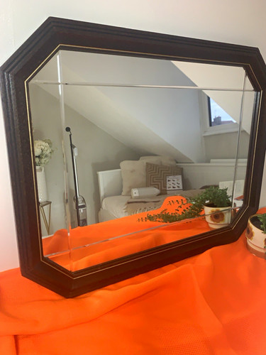 Vintage octagonal wall mirror