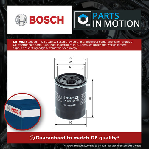 Oil filter f026407357 - filter, bosch