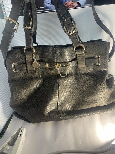 Reiss black leather animal - black,