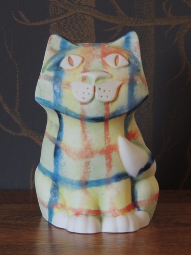 Ceramic cat vase figurine - ceramic,