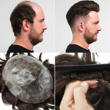 Durable Mens Toupee 100% Real