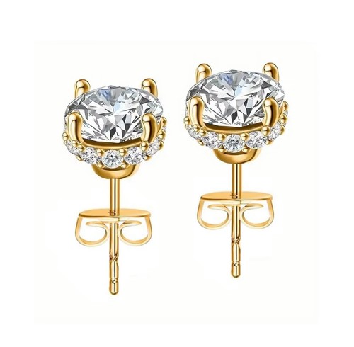 9ct gold round - round, solitaire
