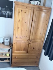 solid pine wardrobe with