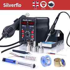750W 2 in 1 Soldering Iron Station kit Heat Station Hot Air Gun Rework Station