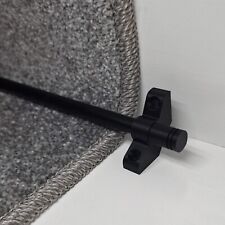 13 x 80cm Black Stair Rods - Modern Flat End - For Carpet Runners - 13 Pack