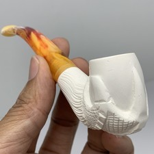 Basketweave Claw Pipe  BLOCK MEERSCHAUM-NEW-HANDCARVED