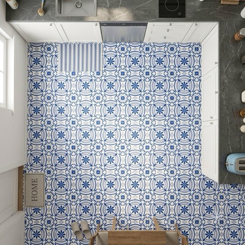 Blue white portuguese - white, tile