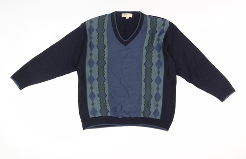 Ewm men blue - blue, v-neck